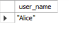 The returned username 'Alice', which was the requested path.