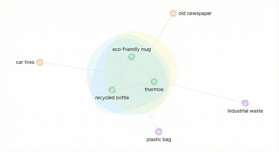 A graph showing what vector embeddings are.