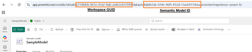 Retrieving the Workspace GUID and Semantic Model ID from the Power BI service URL