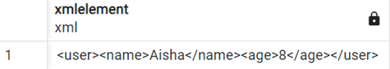 The xmlelement function