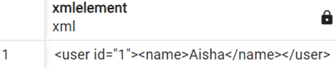 The xmlelement function