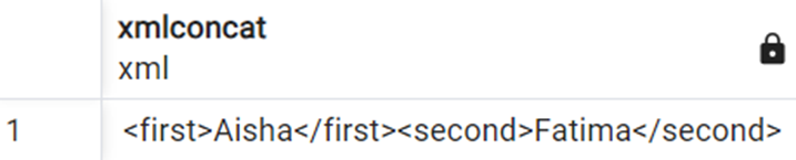 The xmlconcat function