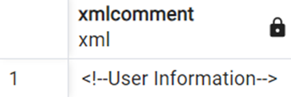 The xmlcomment function