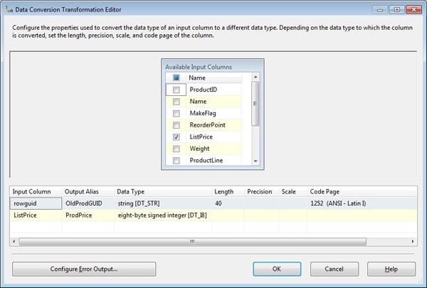 Ssis Data Type Conversion Chart