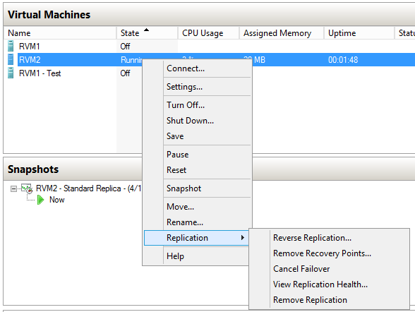 rapid recovery powershell for hyper v export