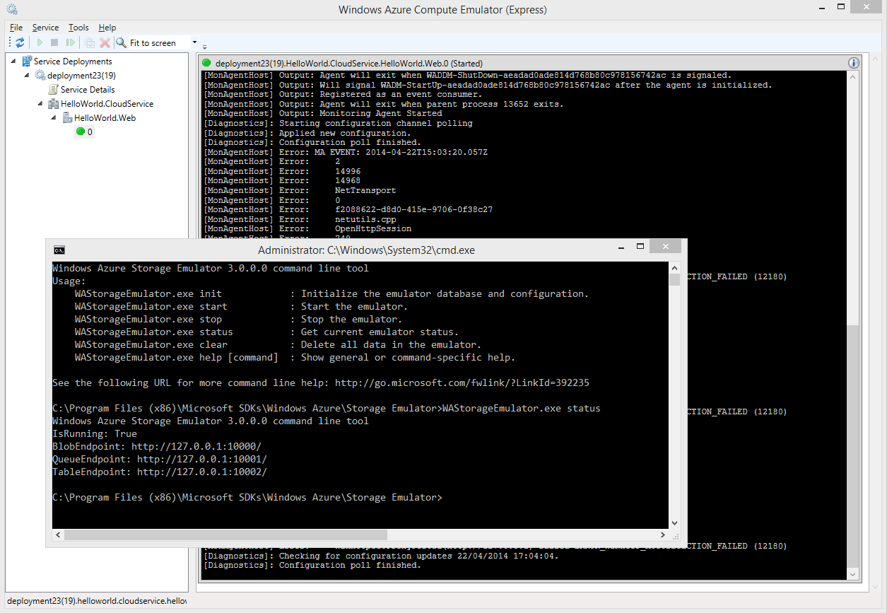 initialize microsoft azure storage emulator initialize microsoft azure storage emulator