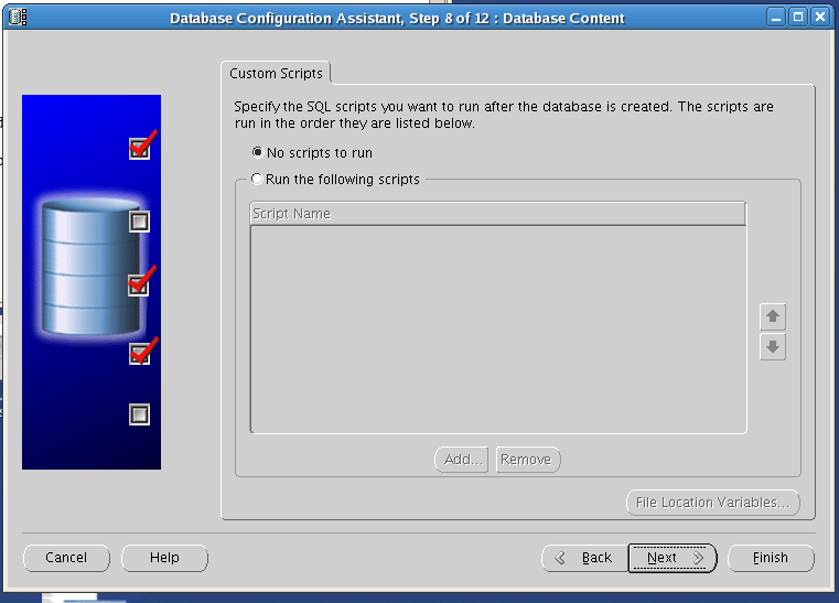 Screenshot: Oracle RAC One Node database content