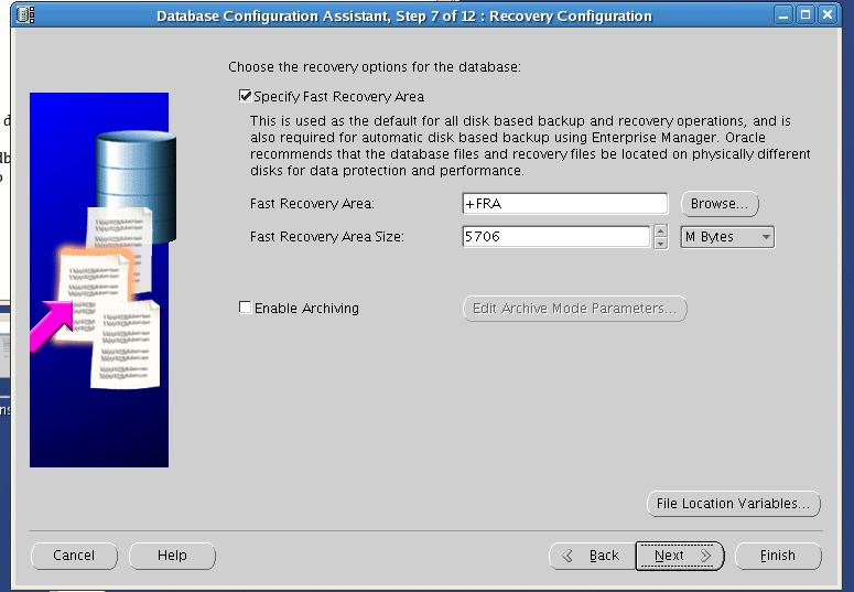 Screenshot: Oracle RAC One Node database recovery