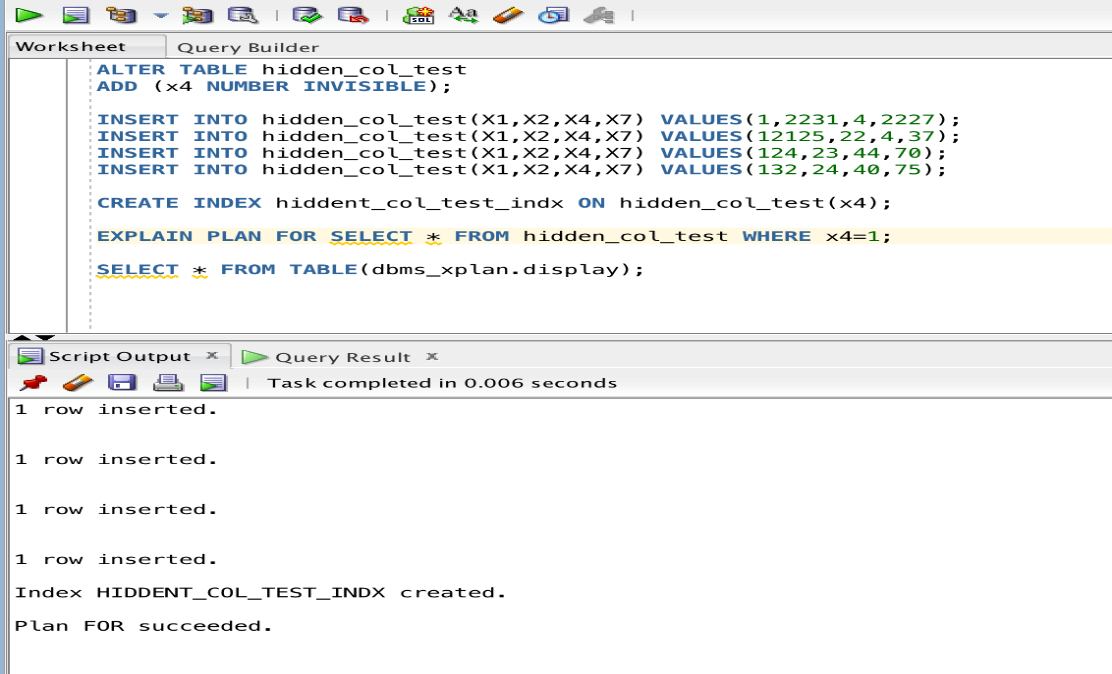 Invisible Columns In Oracle Database