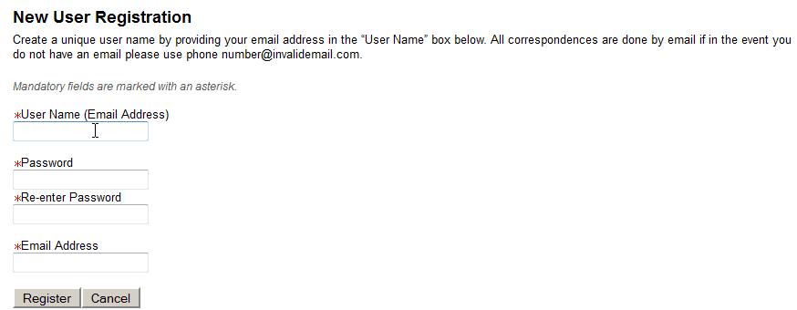 Register Your Name and Account with Added Confusion Registration text fields