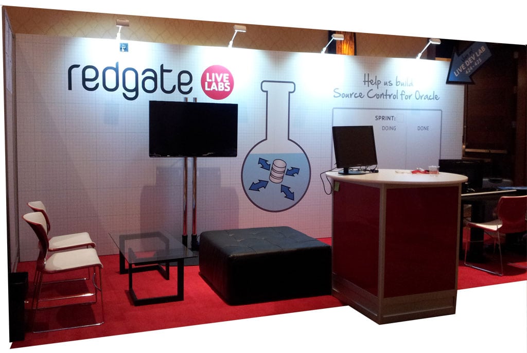 The Red Gate Live Labs Stand at Kscope Layout of the Live Labs Stand at Kscope