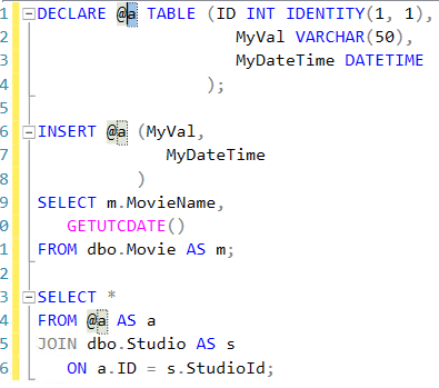 Badly named variables in a SQL Script