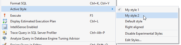 How to customize your formatting styles with SQL Prompt Pro