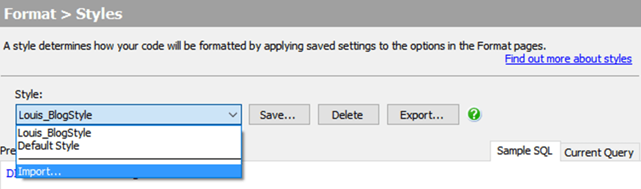 How to implement a SQL code formatting standard