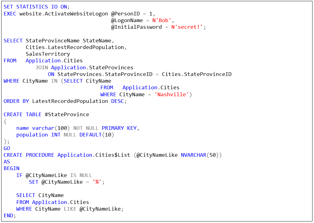 The Louis Davidson custom style for SQL Prompt