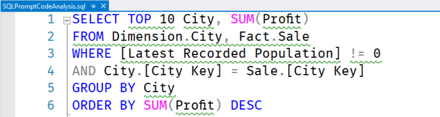 SQL Prompt教程：使用SQL提示代码分析避免T-SQL技术债务