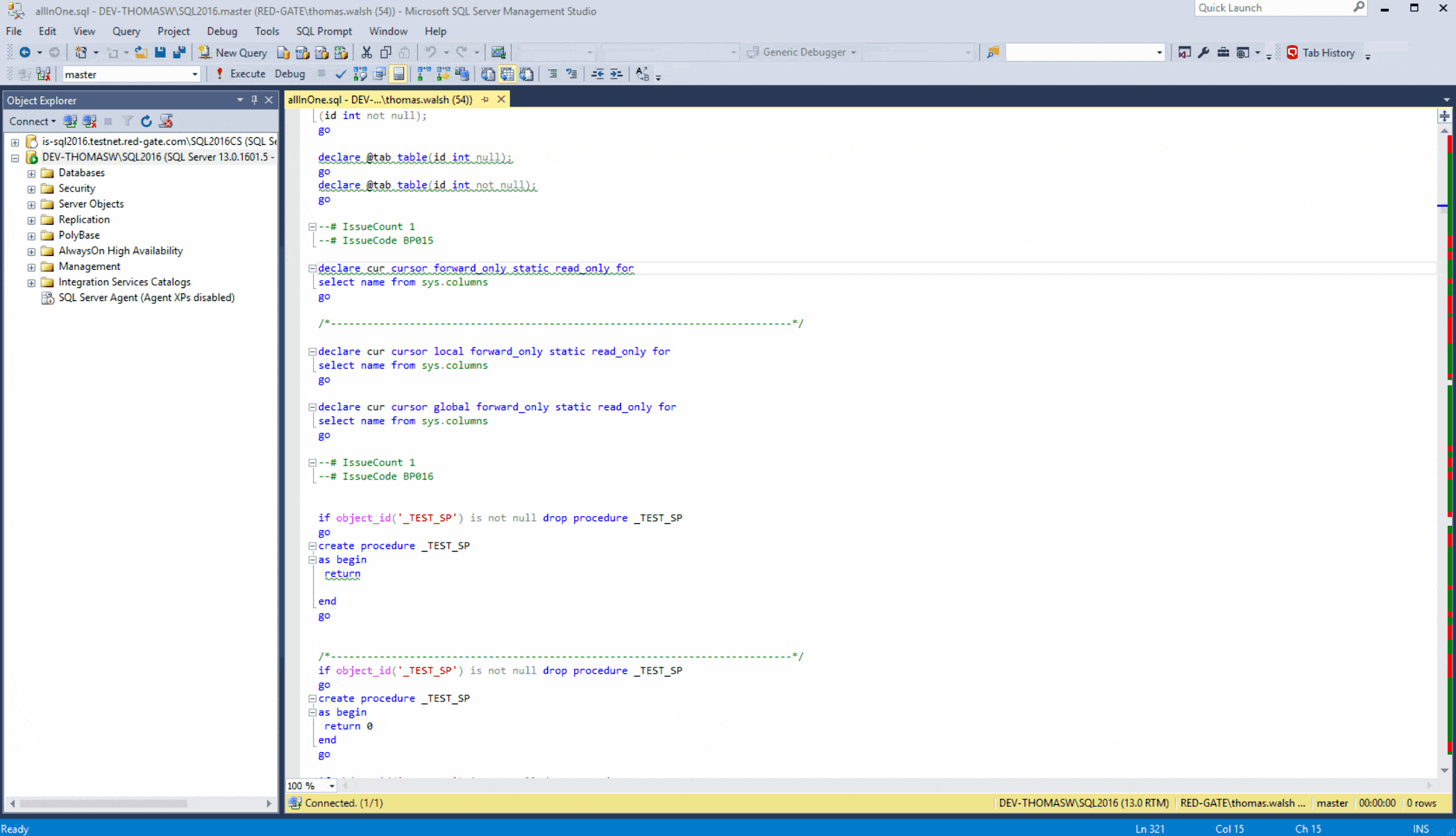 SQL Prompt教程：使用SQL提示代码分析来改进旧代码
