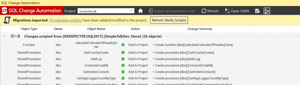 Database Development in Visual Studio using SQL Change Automation ...