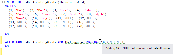 Nullable Columns Not Null