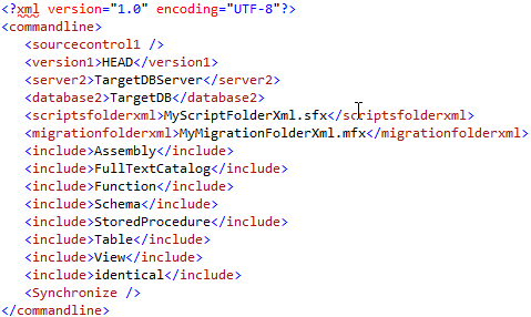 SQL Compare XML argfile
