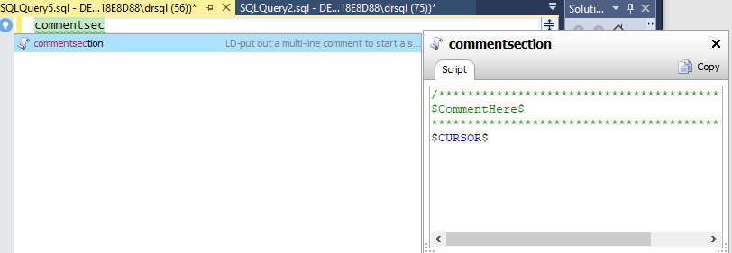 SQL语法提示工具SQL Prompt使用教程：使用SQL Prompt代码段执行重复任务（上）