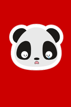 a sad panda