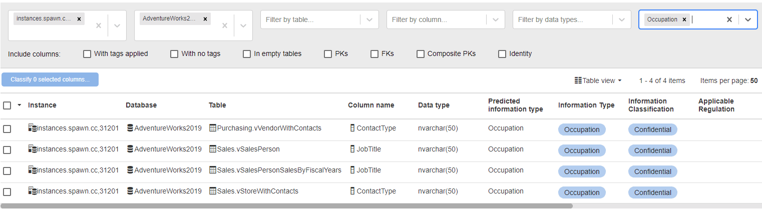 auto-applying tags based on predicted information type