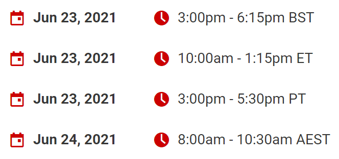 Redgate Streamed schedule
