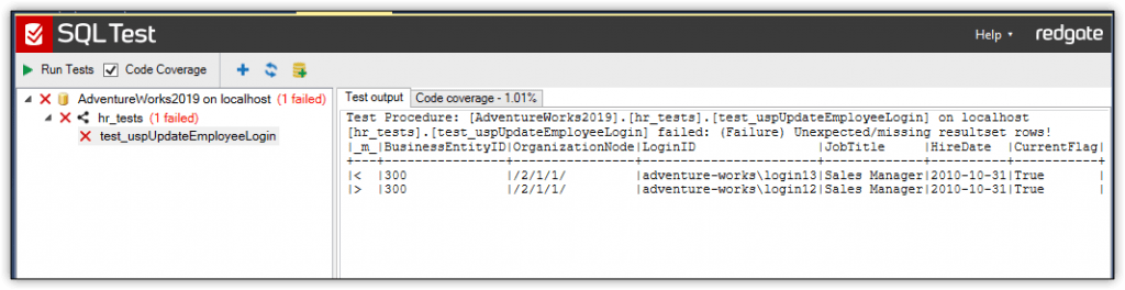 Testing SQL Server Databases Using SQL Test | Redgate