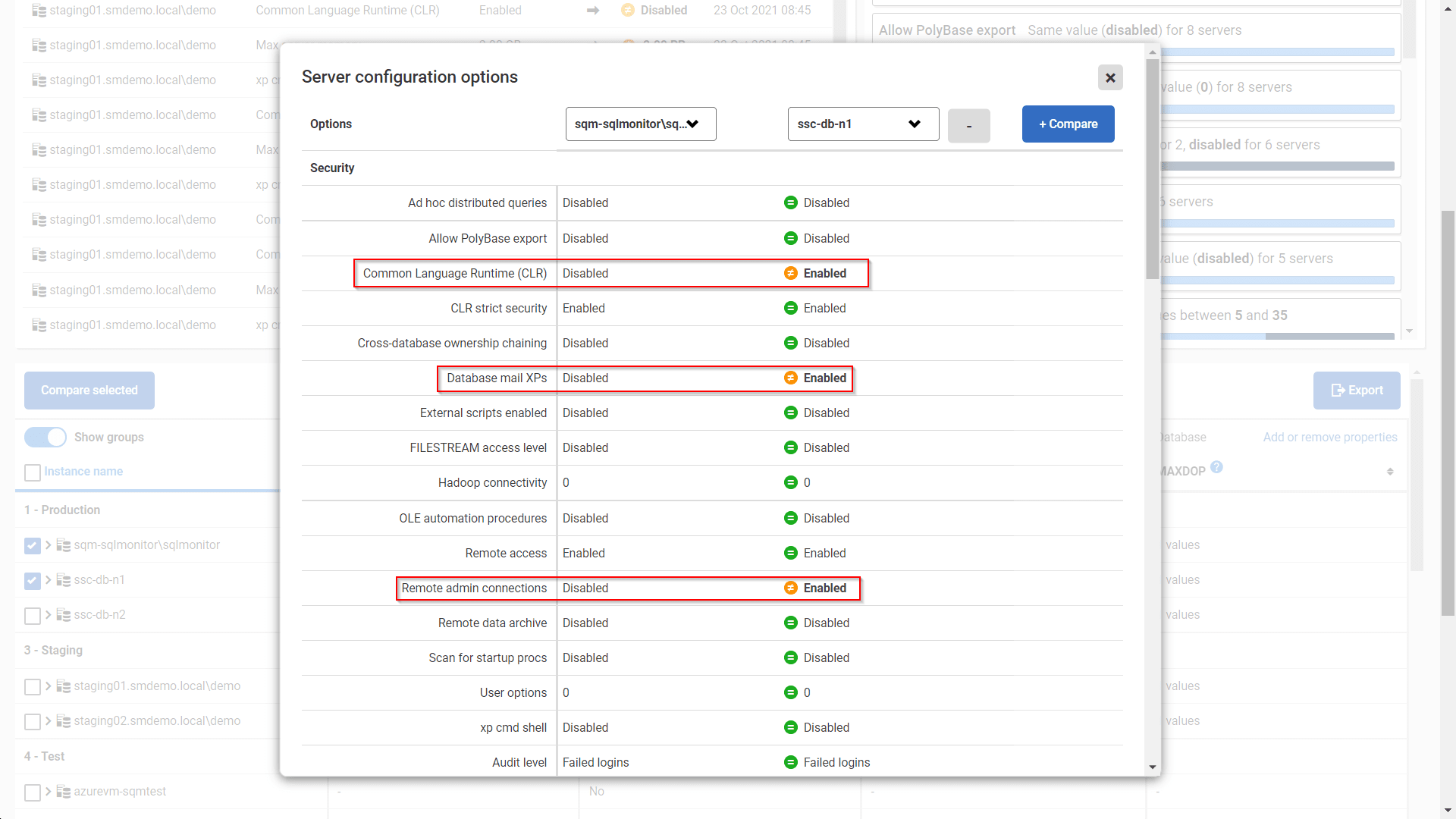 Server Configuration Options – View or change server properties (SQL ...