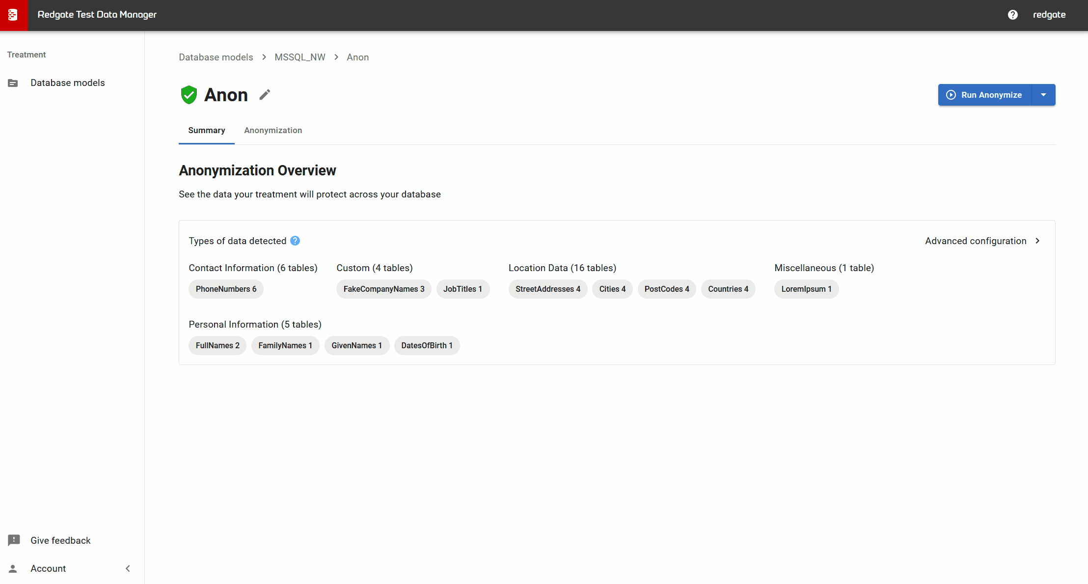 A video walking through executing subsetting and anonymization within the Redgate Test Data Manager Standard user interface