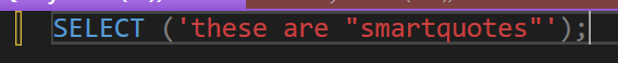 no more smart quotes in your code