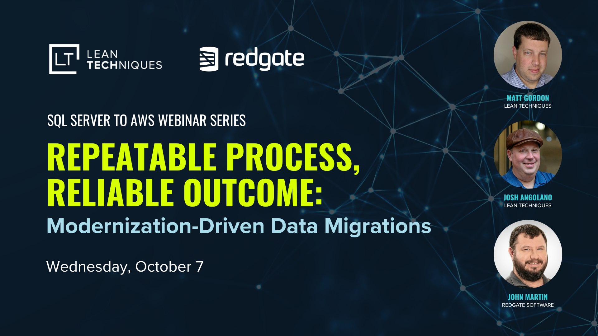 Repeatable Process, Reliable Outcome: Modernization-Driven Data Migrations